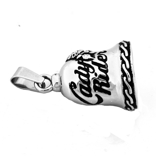 FSP17W87 rose lady rider bell biker Pendant